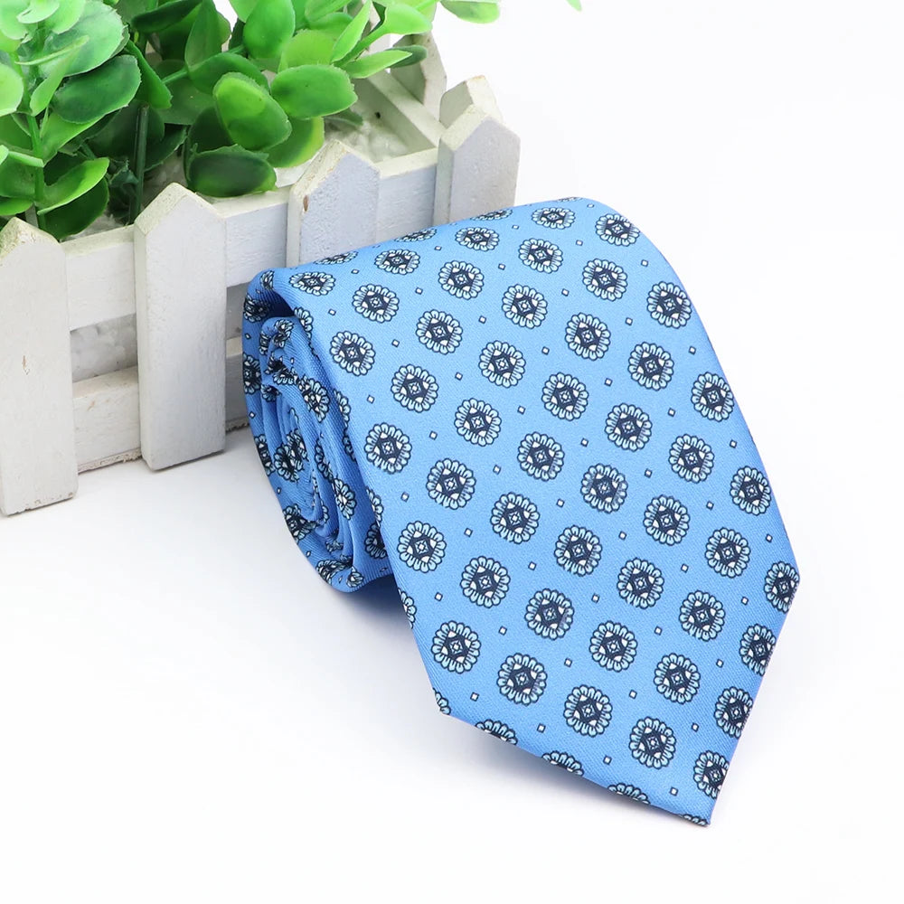 New Fashion Mens Tie Formal Striped Floral Designer Jacquard Wedding Necktie Soft Classic Neckwear Official Gravata For Man Wear