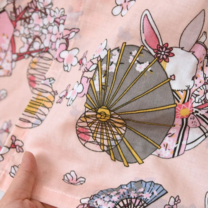 Ladies Cotton Kimono Bathrobe Loose Homewear Pajamas Robes for Women Multi Colors Printed Cardigan Sleep Wear Womens Robe