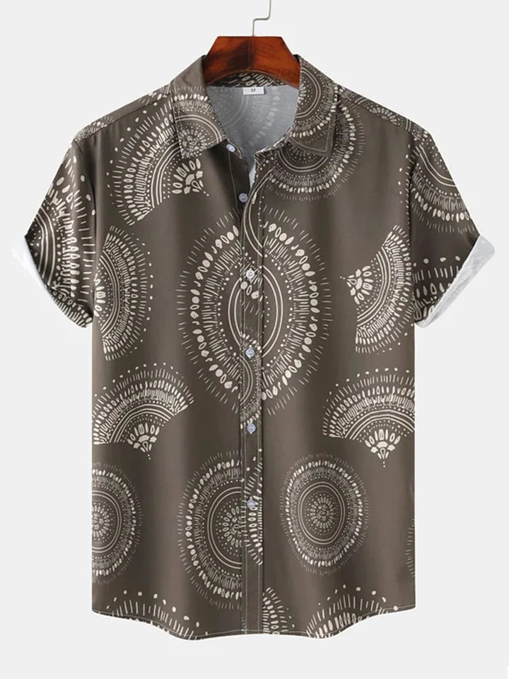 Men's Shirt Short Sleeve Hawaiian Casual Printed Button Shirt Summer Beach Shirt Camping Shirt Short Sleeve Men's Formal Shirt