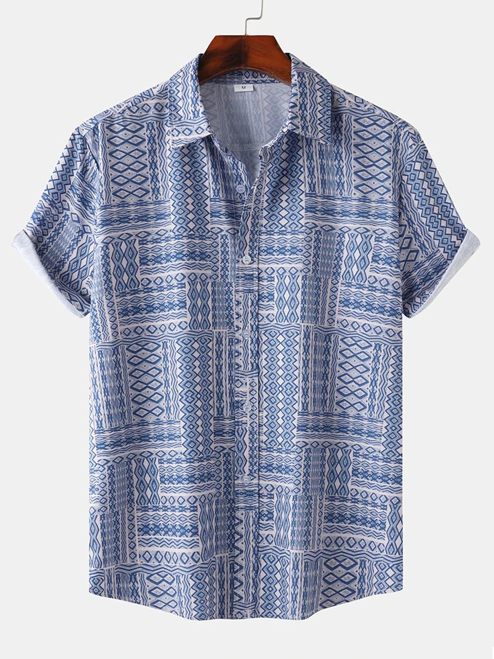 Men's Shirt Short Sleeve Hawaiian Casual Printed Button Shirt Summer Beach Shirt Camping Shirt Short Sleeve Men's Formal Shirt