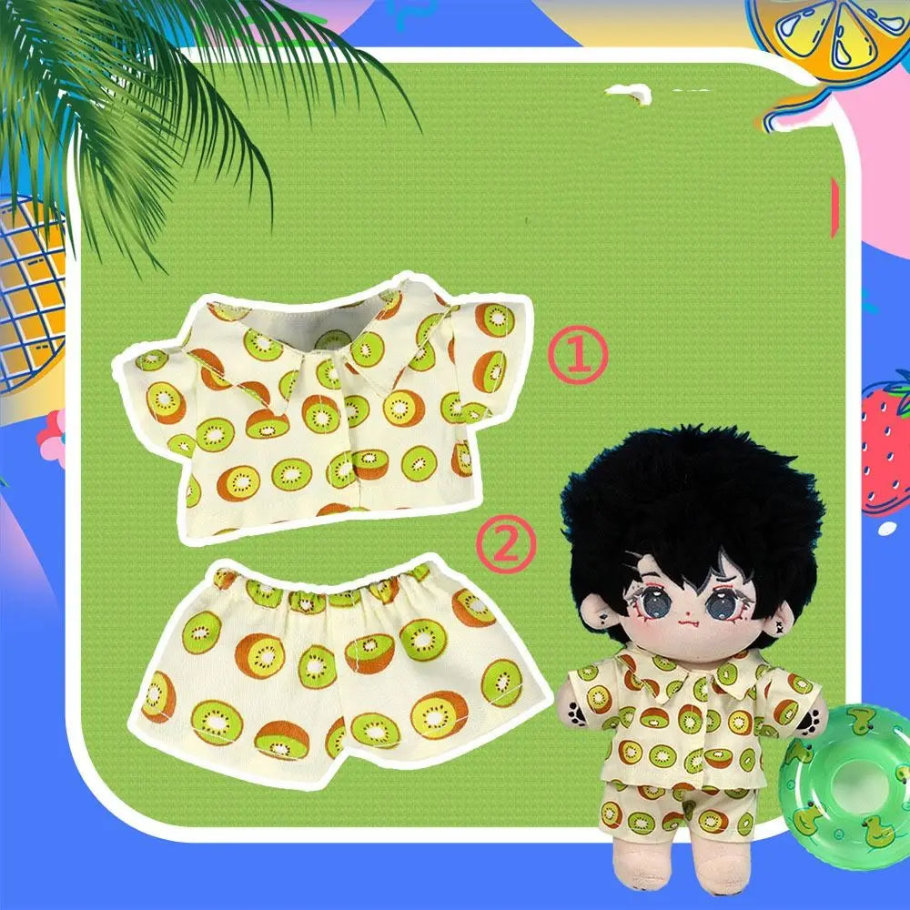 Mini Sleep Wear Doll Fruit Beach Pajamas Toy Accessories Multi Color 20cm Cotton Doll Clothes Overall Clothes Mini