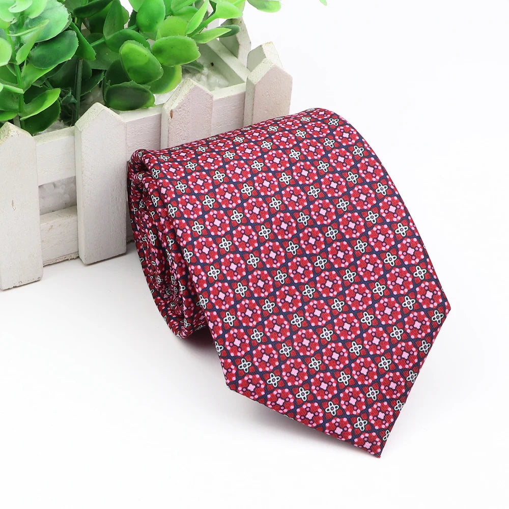 New Fashion Mens Tie Formal Striped Floral Designer Jacquard Wedding Necktie Soft Classic Neckwear Official Gravata For Man Wear
