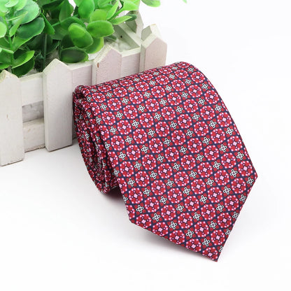 New Fashion Mens Tie Formal Striped Floral Designer Jacquard Wedding Necktie Soft Classic Neckwear Official Gravata For Man Wear