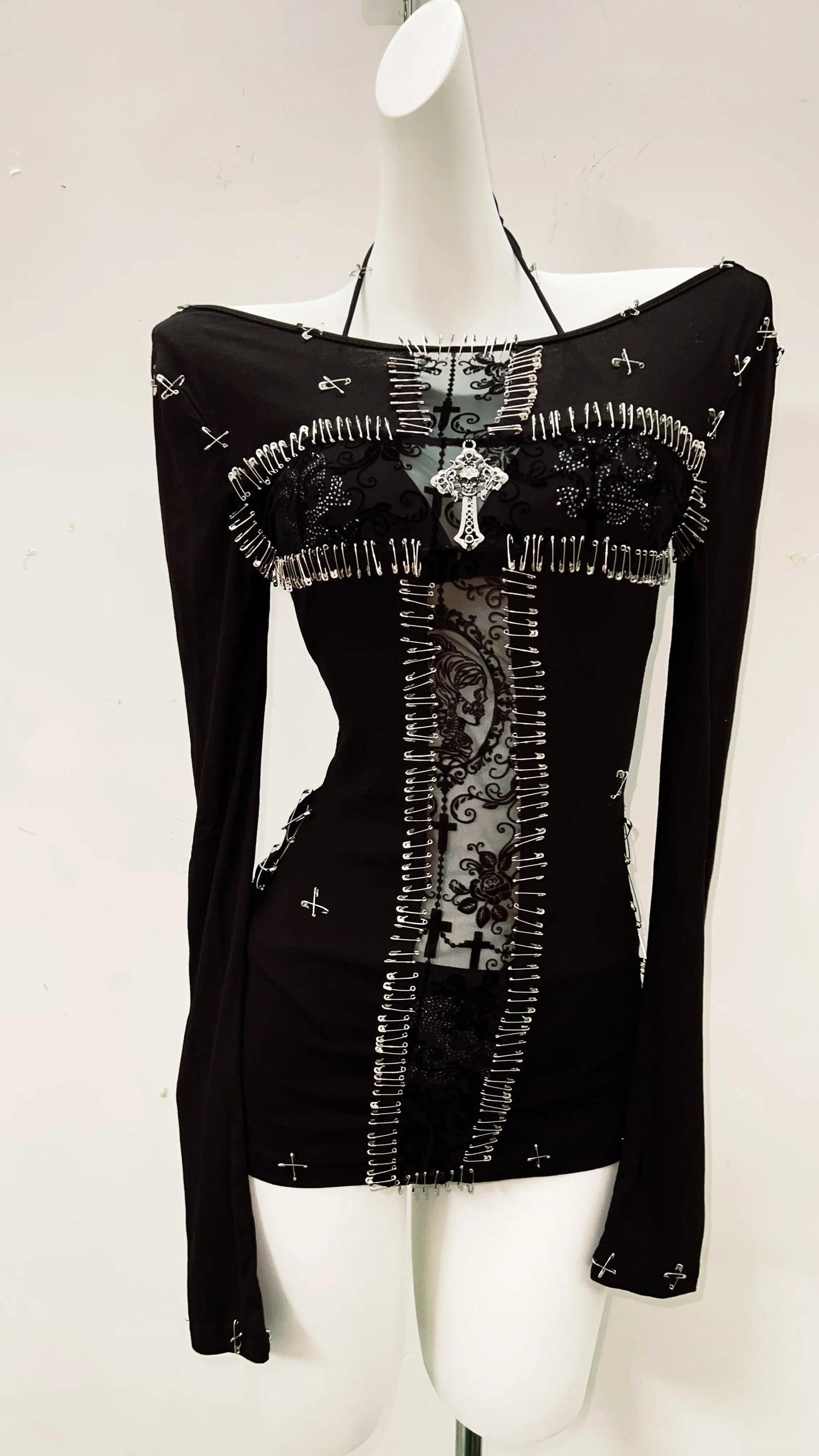 y2k fashion y2k clothes y2k crop top gothic clothes vintage shirt y2k shirt Gothic shirt Punk shirt Harajuku shirt Cross shirt
