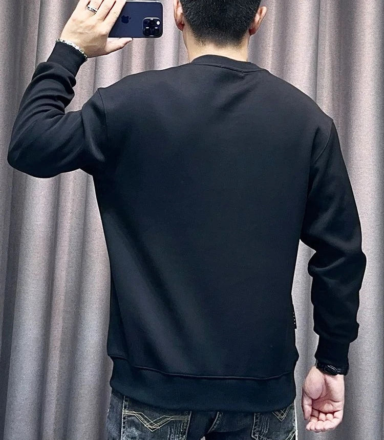 Man Pullover Green Graphic Cotton Printing Sweatshirts for Men New in Welcome Deal Streetwear Sweat Shirt Korean Style S Overfit