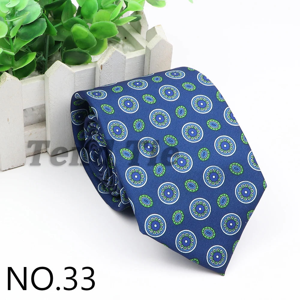 New Fashion Mens Tie Formal Striped Floral Designer Jacquard Wedding Necktie Soft Classic Neckwear Official Gravata For Man Wear