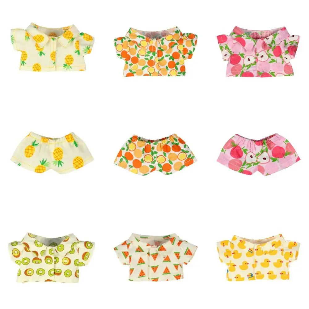 Mini Sleep Wear Doll Fruit Beach Pajamas Toy Accessories Multi Color 20cm Cotton Doll Clothes Overall Clothes Mini