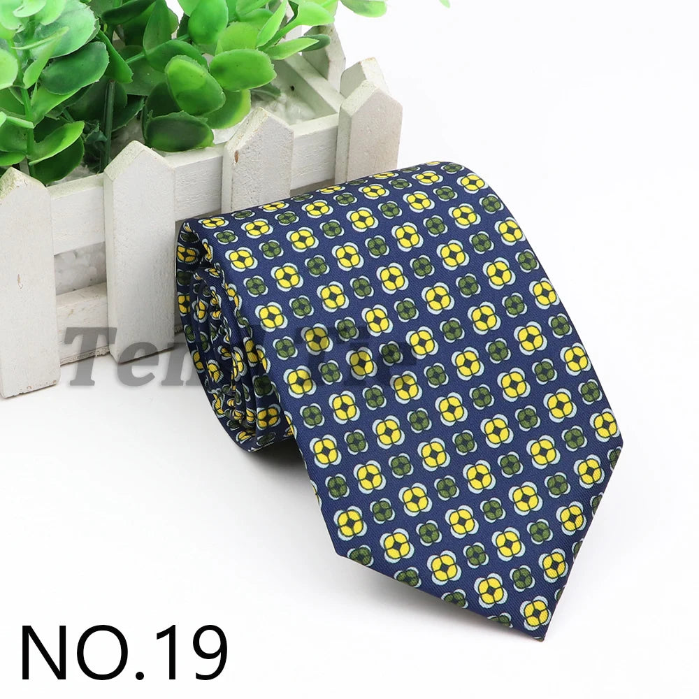 New Fashion Mens Tie Formal Striped Floral Designer Jacquard Wedding Necktie Soft Classic Neckwear Official Gravata For Man Wear