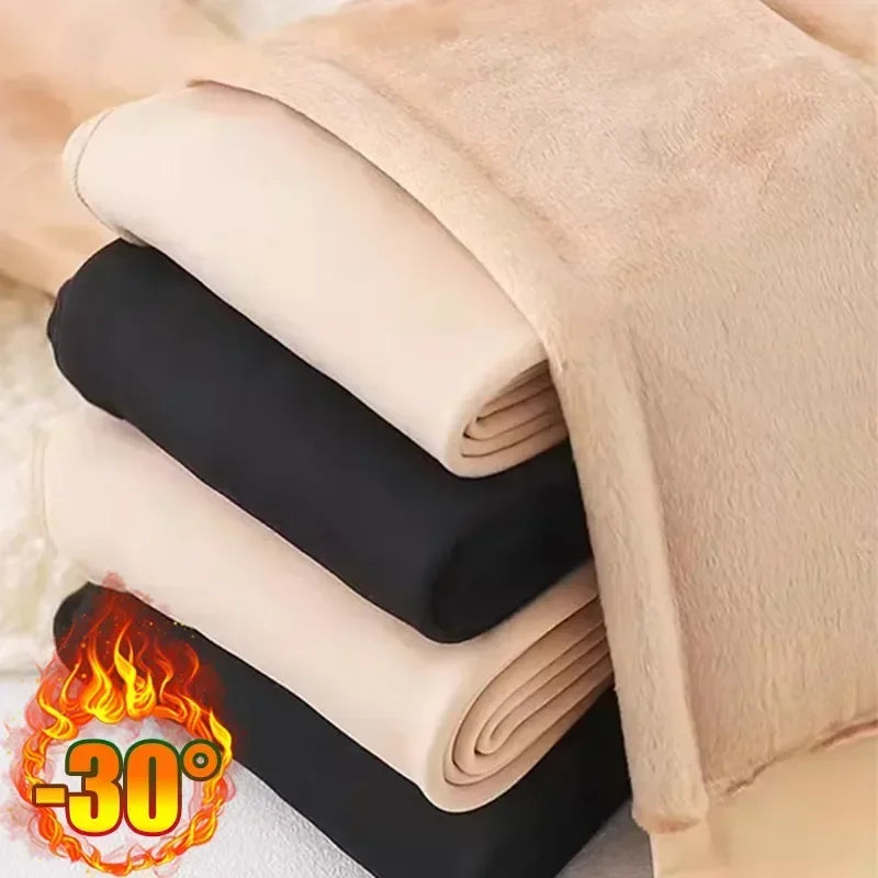 Winter Thermal Thicken Leggings Super Thick High Stretch Lambwool Leggings Fleece Lined Tights Sexy Skinny Fitness Woman Pants