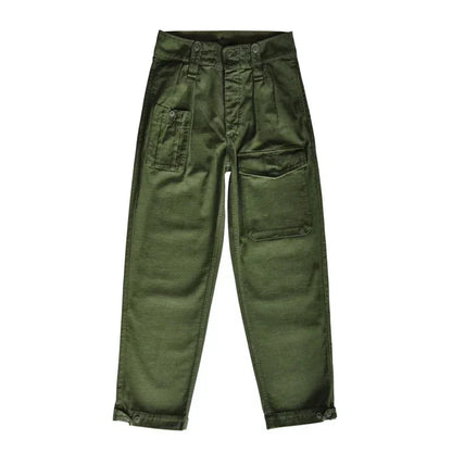SauceZhan P37 British Army Pants OG107 Utility Fatigue Pants Classic Military Olive Sateen Baker Pants Pants&Capris Cargo Pants