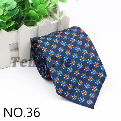 New Fashion Mens Tie Formal Striped Floral Designer Jacquard Wedding Necktie Soft Classic Neckwear Official Gravata For Man Wear