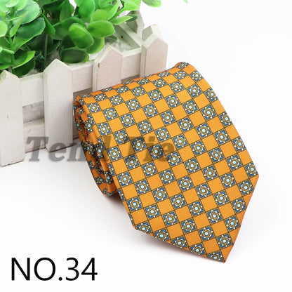 New Fashion Mens Tie Formal Striped Floral Designer Jacquard Wedding Necktie Soft Classic Neckwear Official Gravata For Man Wear