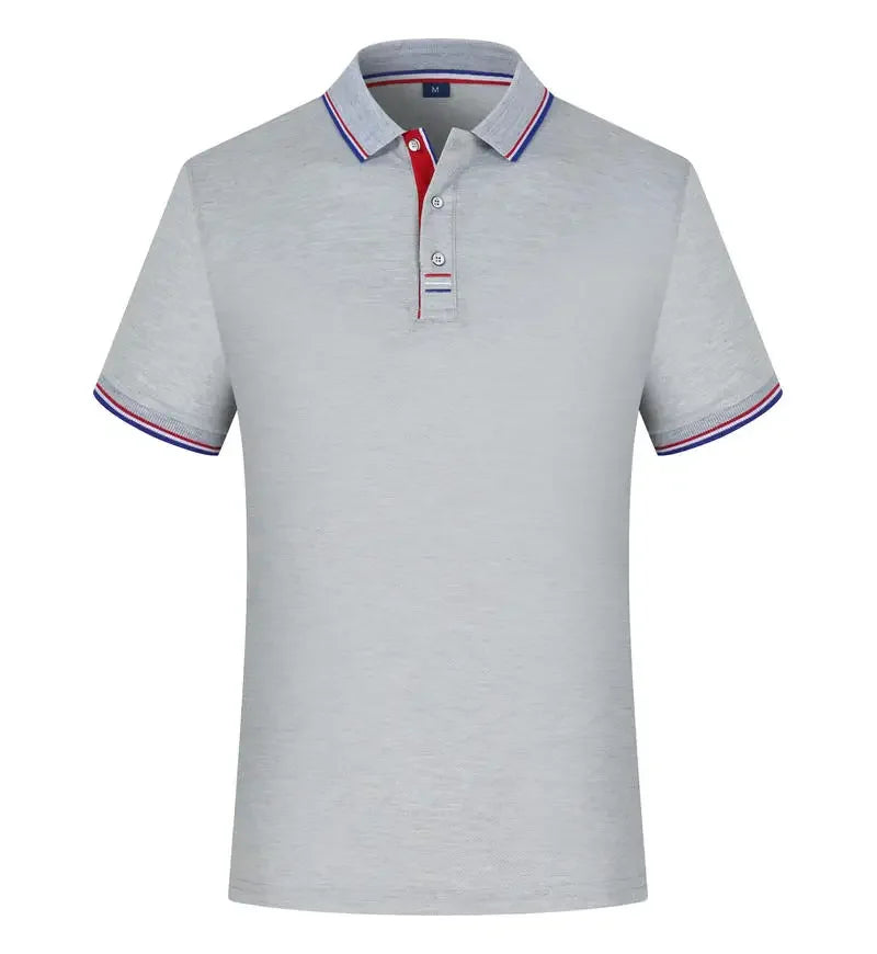 Summer Polo Shirt With Custom Print Embroidery Logo Mens Short Sleeve Casual Cotton Polo Shirt Business Spring Lapel Polo Shirt