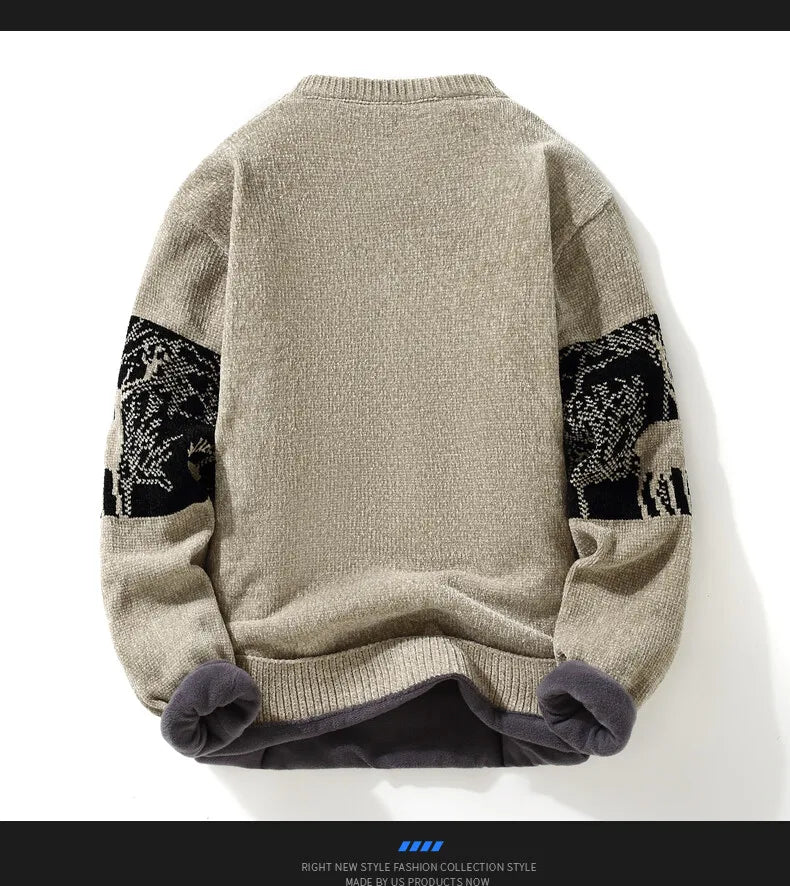Men's Clothing Male Spring Pullovers Autumn Sweater For Men Men's Sweat-shirt Casual Streetwear Knit Fashion Hombre Warm Solid