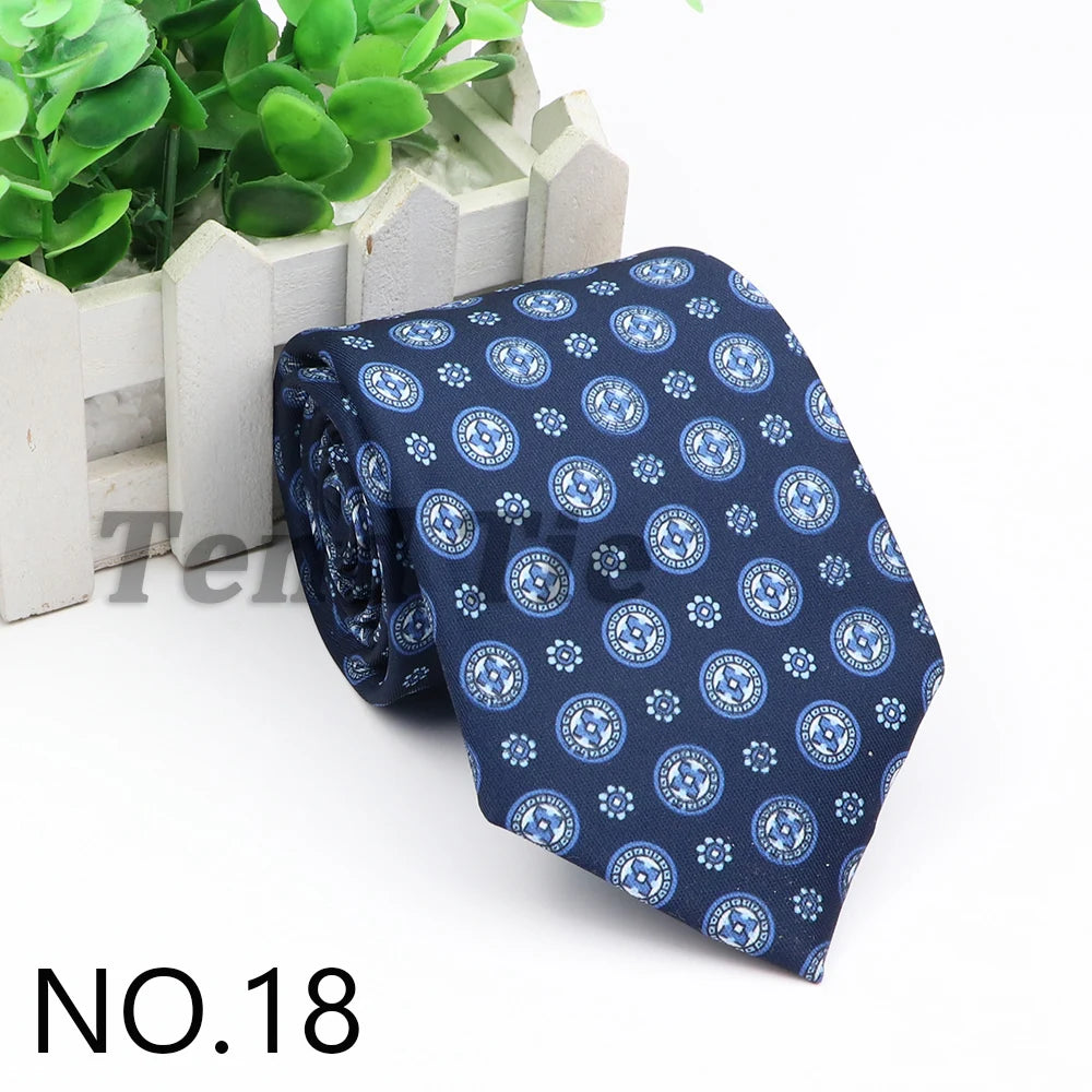 New Fashion Mens Tie Formal Striped Floral Designer Jacquard Wedding Necktie Soft Classic Neckwear Official Gravata For Man Wear