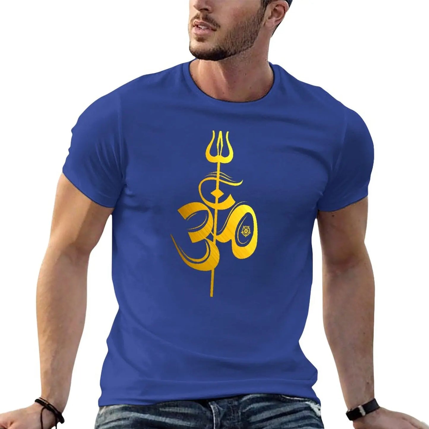 OM Lord Shiva Divine Spear Trident Trishul T Shirt T-Shirt sweat shirt mens graphic t-shirts anime