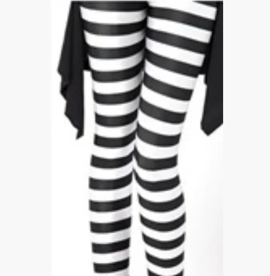 New Sexy Women Legging Black White Stripe Printing Fitness leggins Fashion Slim High Waist Leggings Woman Pants Christmas Gift