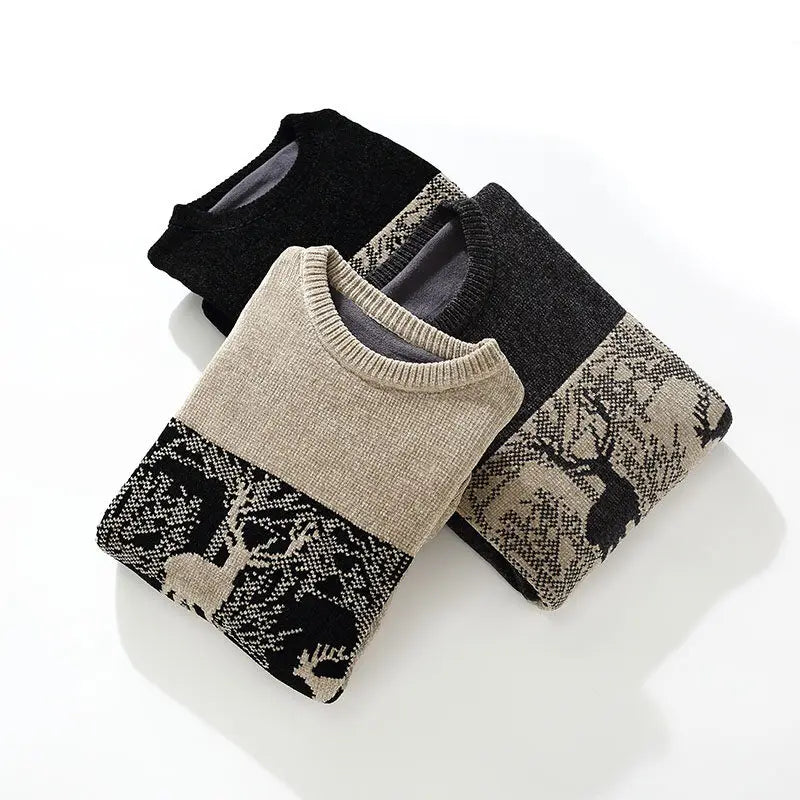 Men's Clothing Male Spring Pullovers Autumn Sweater For Men Men's Sweat-shirt Casual Streetwear Knit Fashion Hombre Warm Solid