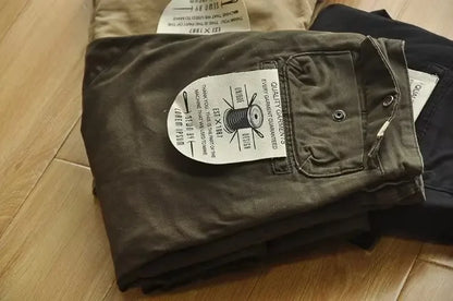 New Mens New Cargo Pants American Retro Heavy-duty Workwear Pants Man Wear-resistant Loose Straight Leg Pants Casual Trousers