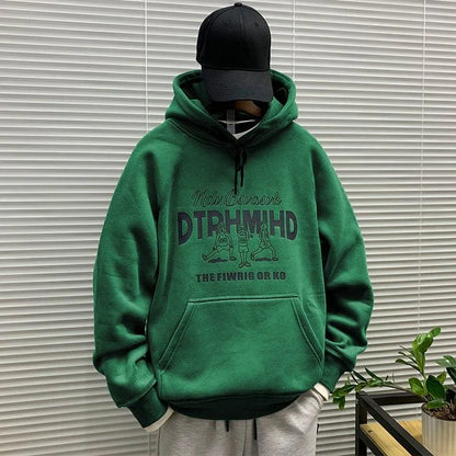 Men's Hooded Sweatshirt New In Korean Style Harajuku Fashion Sweat Shirt Loose Male Hoodie Winter Aesthetic Warm Tops Streetwear