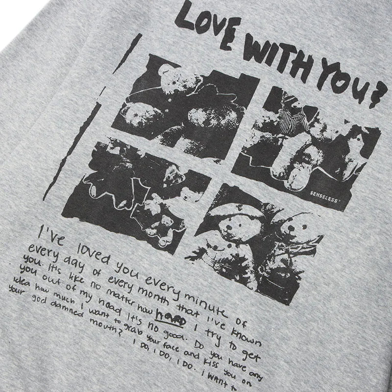Hip Hop Hoodie Streetwear Sweatshirt 2025 Men Bear Letter Print Harajuku Hoodie Autumn Cotton Fleece Hooded Pullover Sweat Shirt