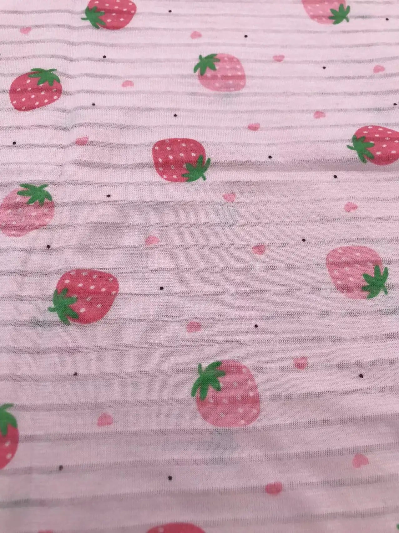Girl Strawberry Prints Nightgown Dress Cotton Soft Breathable Kids Sleep Wear Quality Home Wear Size 110-170