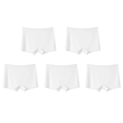 FallSweet 5PCS Women’s Seamless Boyshort Panties Comfortable Breathable Silk Satin Underwear for Woman Boxer Sports & Daily Wear