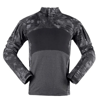 Tactical Shirt Combat Shirt Men Clothing Military Elasticity Man Shirt Camo T Shirt Multicam Army Long Shirt Hunting Clothes