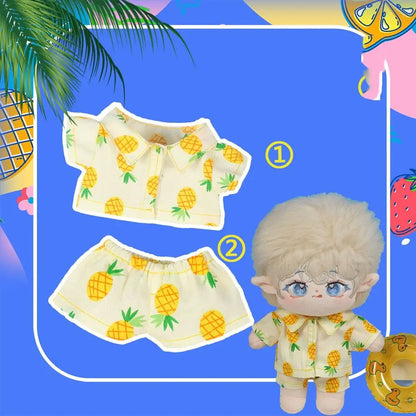 Mini Sleep Wear Doll Fruit Beach Pajamas Toy Accessories Multi Color 20cm Cotton Doll Clothes Overall Clothes Mini