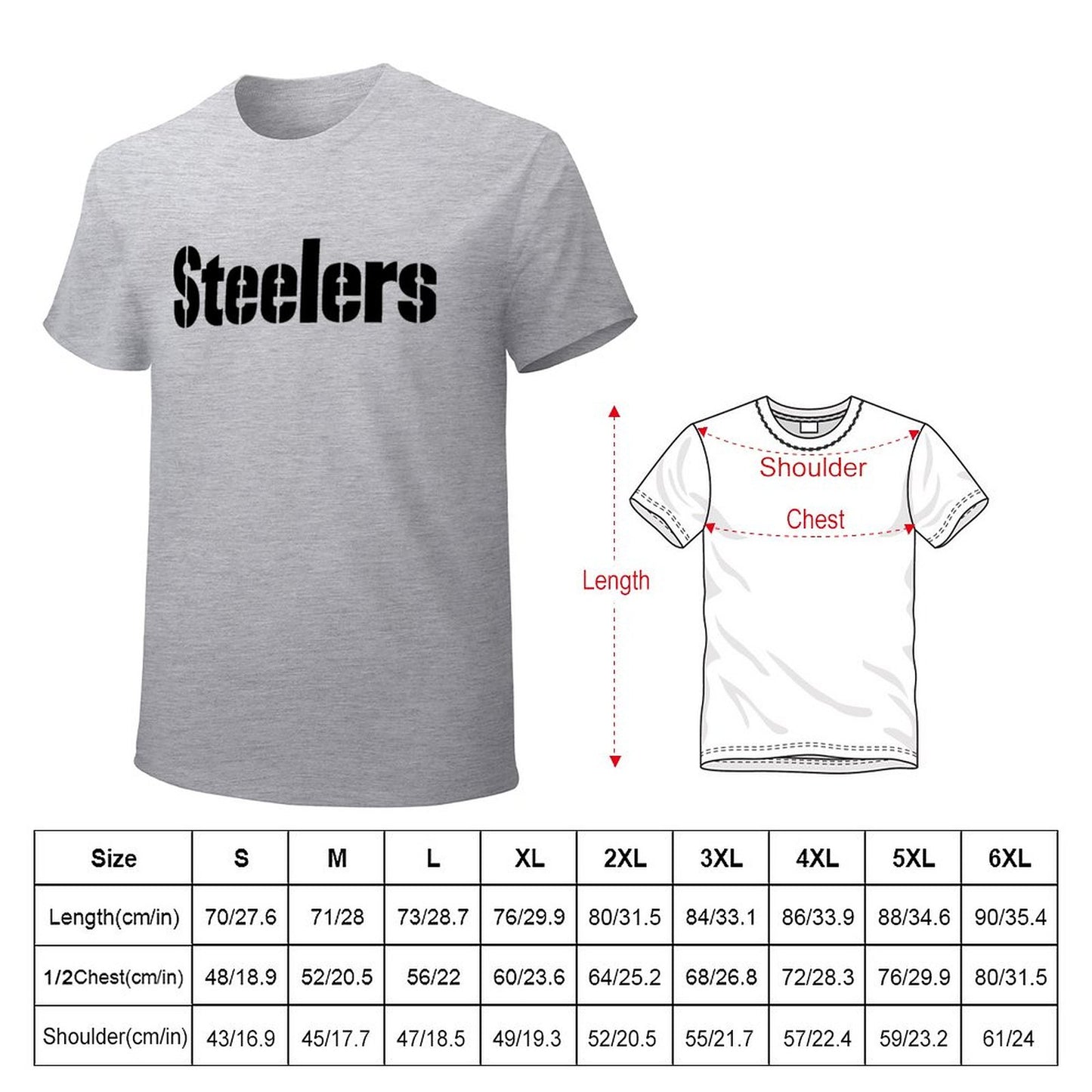 Steelers T-Shirt sweat shirt plus size tops t shirt for men
