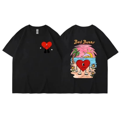 2026 Bad Bunny T-shirt Women's T-shirt Casual T-shirt Summer Street Short Sleeve Fashion Harajuku T-shirt Clothing