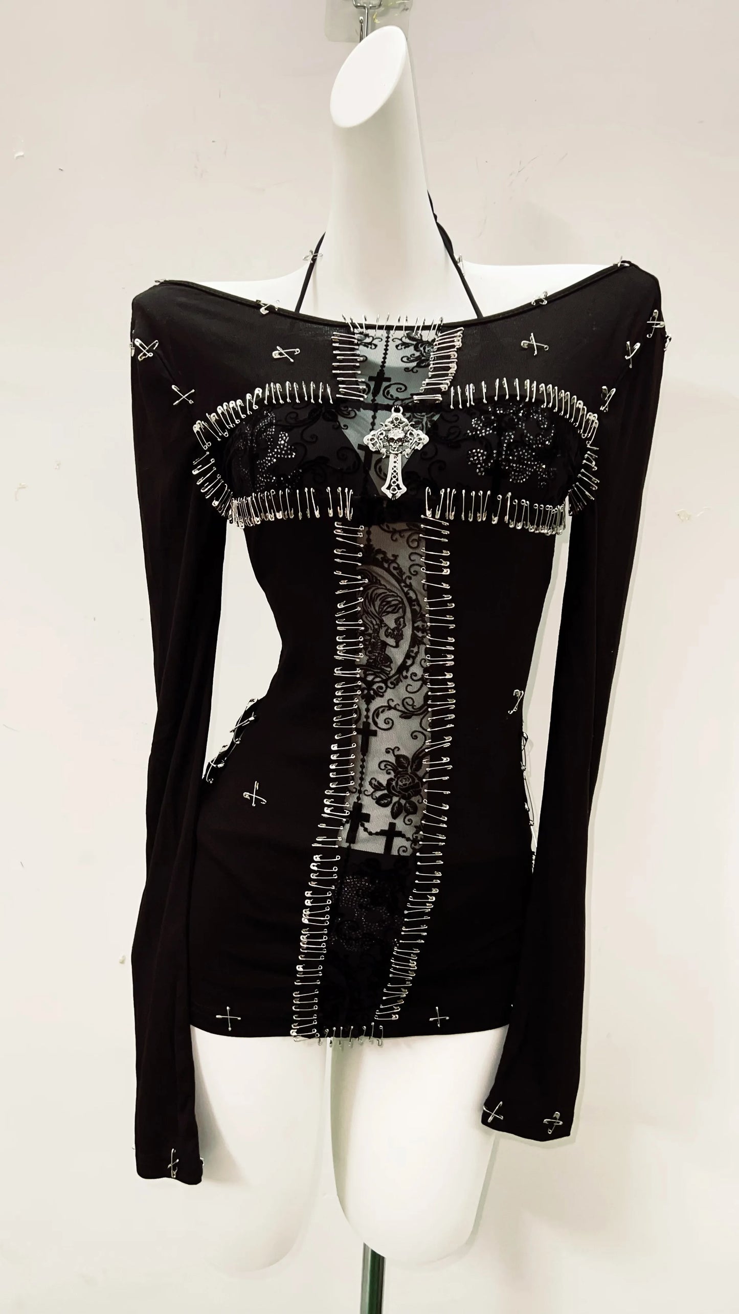 y2k fashion y2k clothes y2k crop top gothic clothes vintage shirt y2k shirt Gothic shirt Punk shirt Harajuku shirt Cross shirt