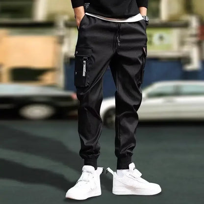 2026 new men's casual sports pants, sports pants, men's jogging pants, work pants, lantern pants, long pants, multi pocket sport