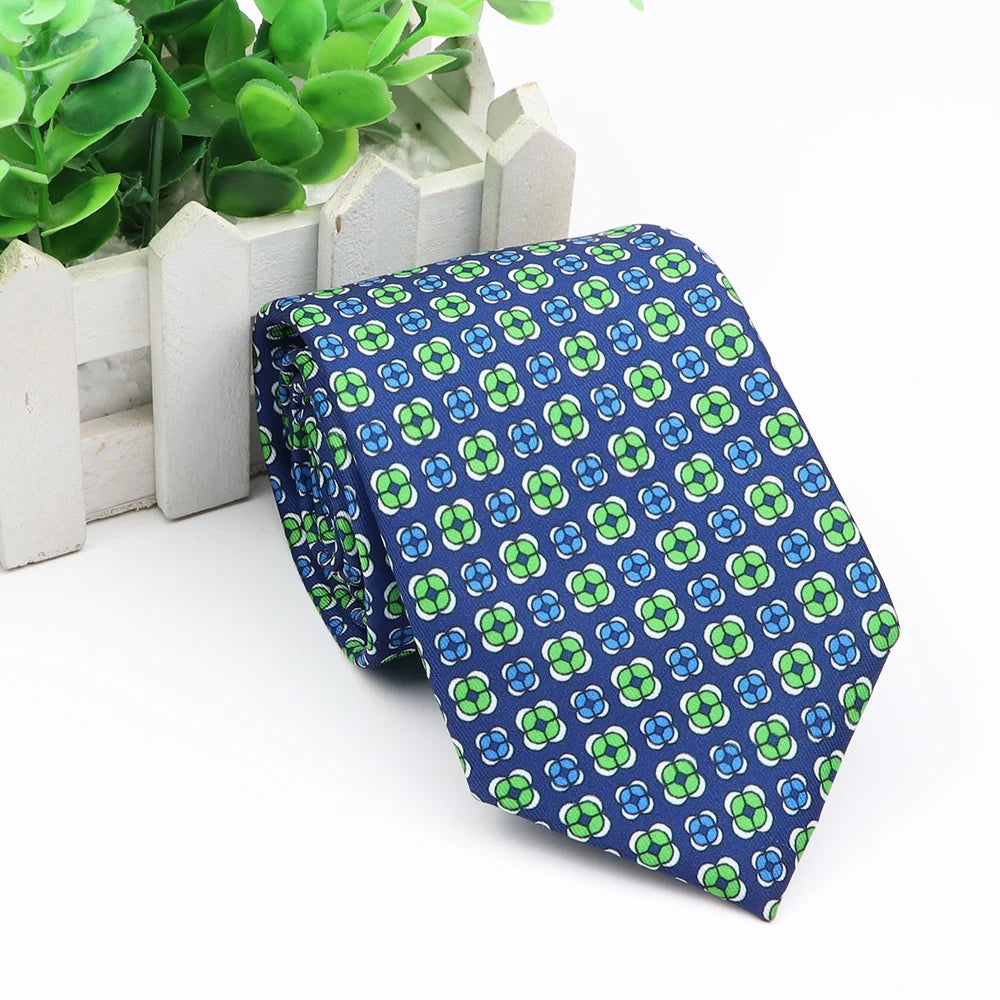 New Fashion Mens Tie Formal Striped Floral Designer Jacquard Wedding Necktie Soft Classic Neckwear Official Gravata For Man Wear
