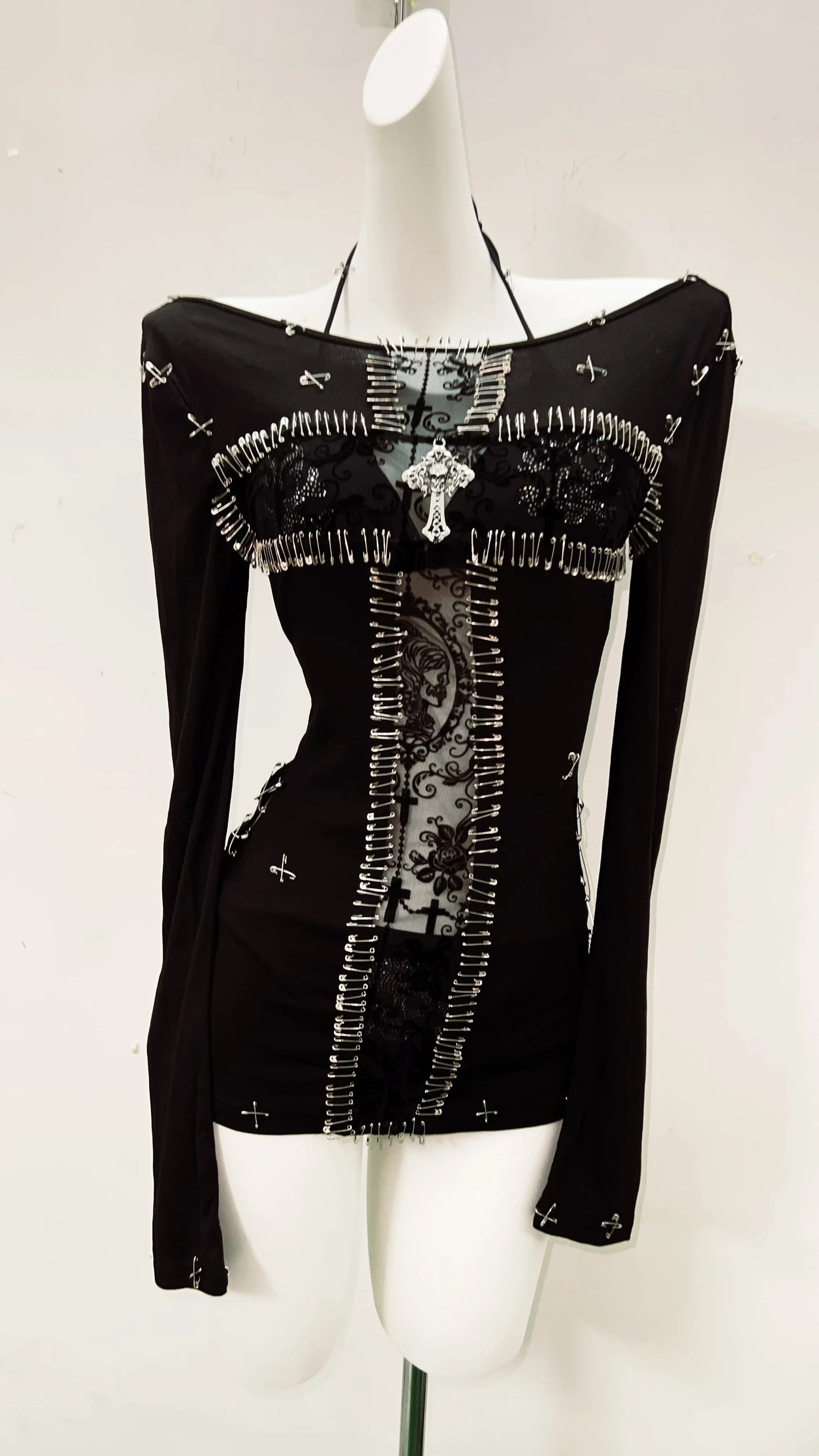 y2k fashion y2k clothes y2k crop top gothic clothes vintage shirt y2k shirt Gothic shirt Punk shirt Harajuku shirt Cross shirt