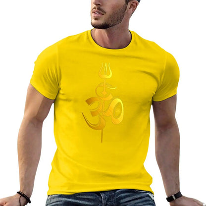 OM Lord Shiva Divine Spear Trident Trishul T Shirt T-Shirt sweat shirt mens graphic t-shirts anime