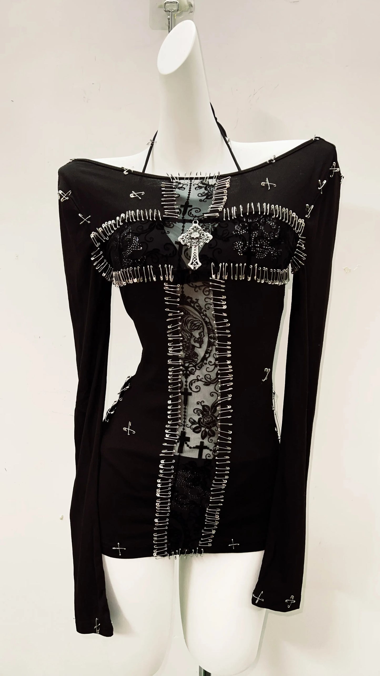 y2k fashion y2k clothes y2k crop top gothic clothes vintage shirt y2k shirt Gothic shirt Punk shirt Harajuku shirt Cross shirt