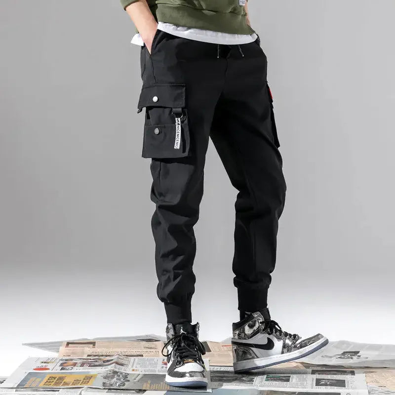 2026 new men's casual sports pants, sports pants, men's jogging pants, work pants, lantern pants, long pants, multi pocket sport