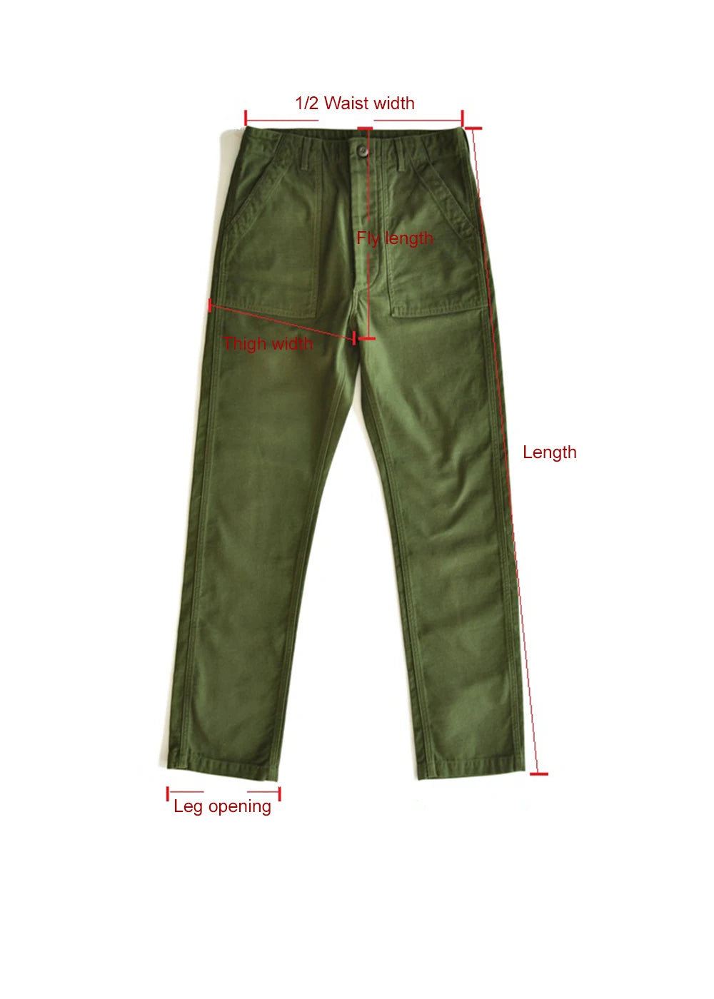 SauceZhan OG107 Baker Pants Utility Fatigue Pants US Vietnam ARMY HBT Pants Vintage Mens Shorts Men Army Pants Military Pants