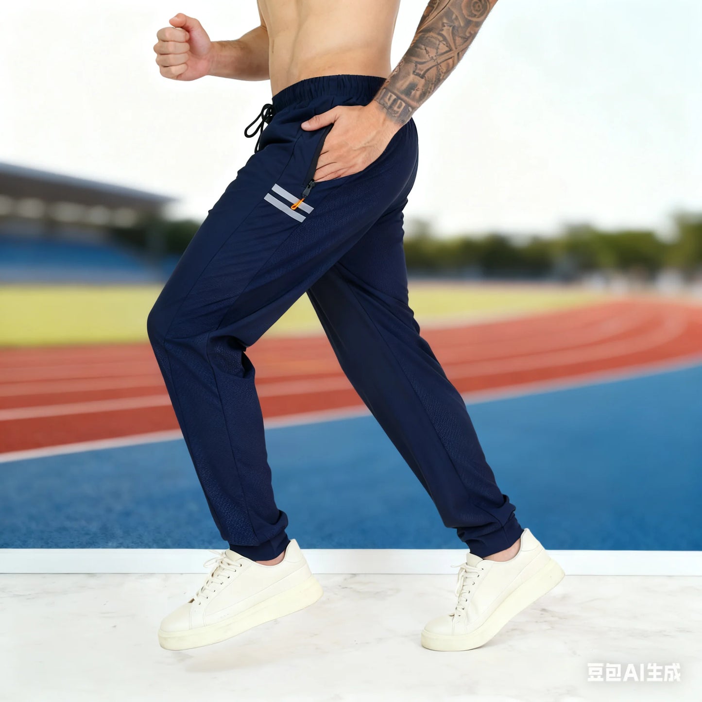 Men's Ice Pants Thin Sports Pants Breathable Pants