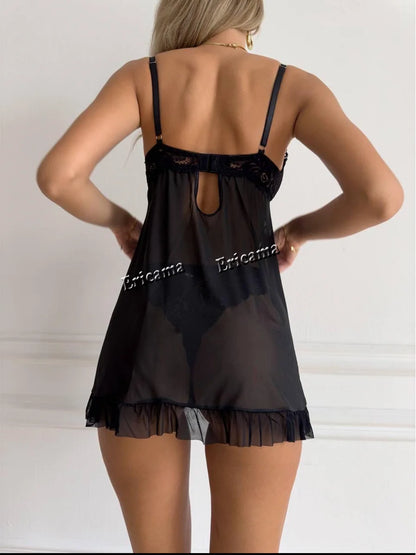 Underwear Set Sexy Lingerie Outfit Women's Lingerie Set Dress Sleep Wear Nightdress Clothes Women's Bra And Panties Sets