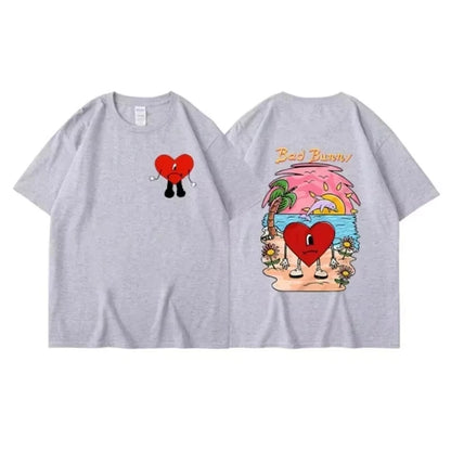 2026 Bad Bunny T-shirt Women's T-shirt Casual T-shirt Summer Street Short Sleeve Fashion Harajuku T-shirt Clothing