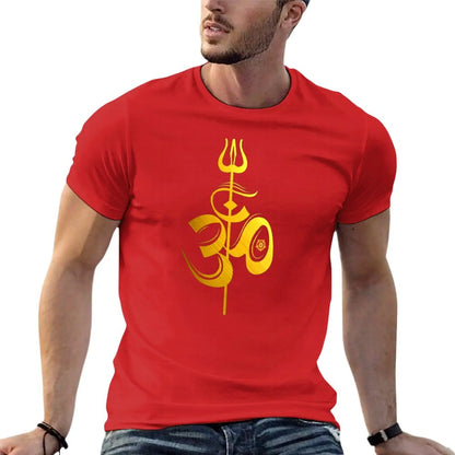 OM Lord Shiva Divine Spear Trident Trishul T Shirt T-Shirt sweat shirt mens graphic t-shirts anime