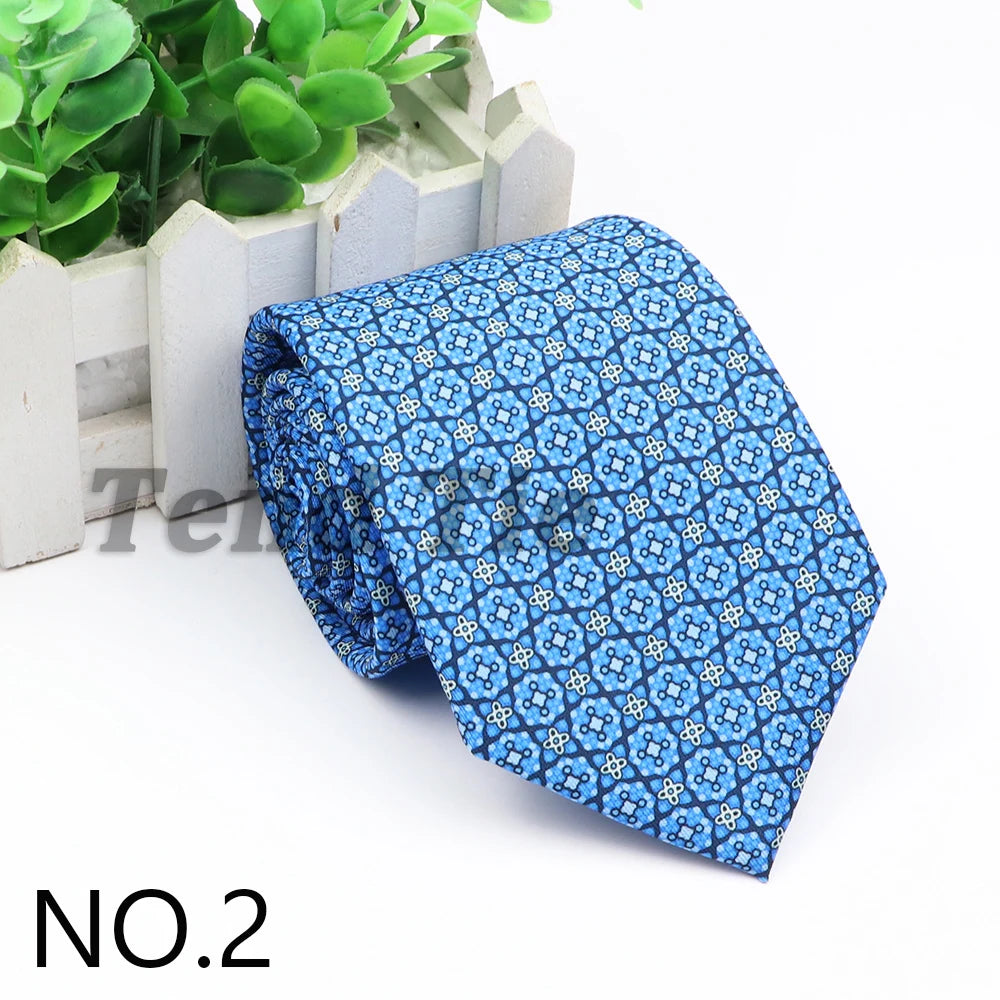 New Fashion Mens Tie Formal Striped Floral Designer Jacquard Wedding Necktie Soft Classic Neckwear Official Gravata For Man Wear