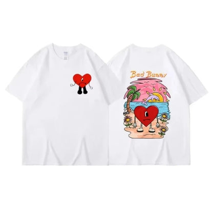 2026 Bad Bunny T-shirt Women's T-shirt Casual T-shirt Summer Street Short Sleeve Fashion Harajuku T-shirt Clothing