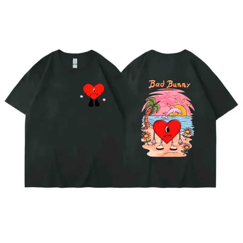 2026 Bad Bunny T-shirt Women's T-shirt Casual T-shirt Summer Street Short Sleeve Fashion Harajuku T-shirt Clothing