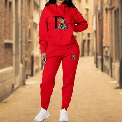 Women's TrackSuit Aesthetic Designer Clothes High quality Hoodies Sweatshirts Sweatpants 2 Piece Suit Sportwear Woman Pants Sets