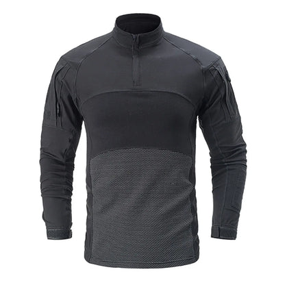 Tactical Shirt Combat Shirt Men Clothing Military Elasticity Man Shirt Camo T Shirt Multicam Army Long Shirt Hunting Clothes