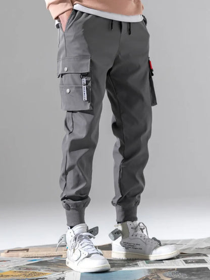2026 new men's casual sports pants, sports pants, men's jogging pants, work pants, lantern pants, long pants, multi pocket sport