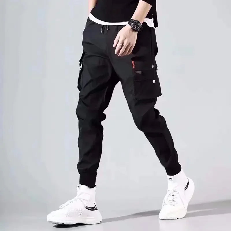 2026 new men's casual sports pants, sports pants, men's jogging pants, work pants, lantern pants, long pants, multi pocket sport
